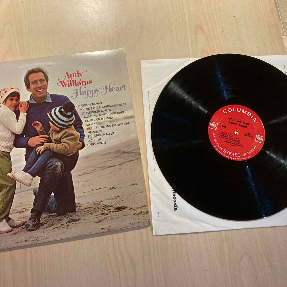Andy Williams Happy Heart CS 9844 Columbia Vinyl LP 1969